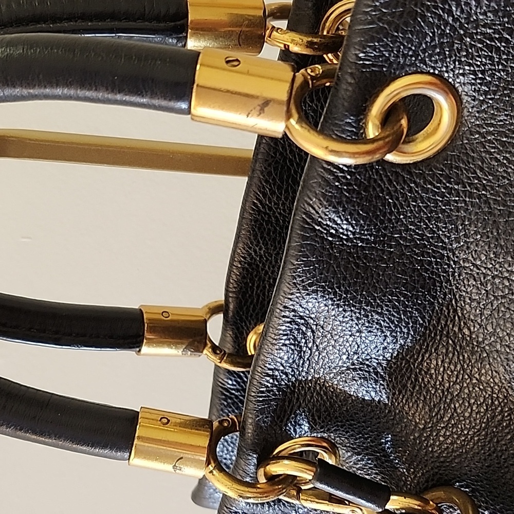 Marc Jacobs Y2K Bag Too Hot to Handle Leather Satchel Black Bag - Picture 8 of 16